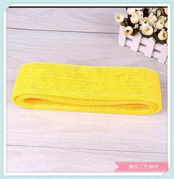 黄色精品宽条网状弹性织带 工艺品包装辅料的首选